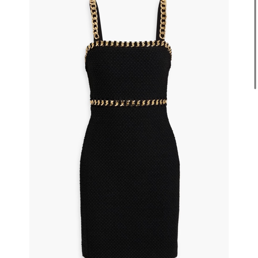 Alice and Olivia Kelly chain tweed dress